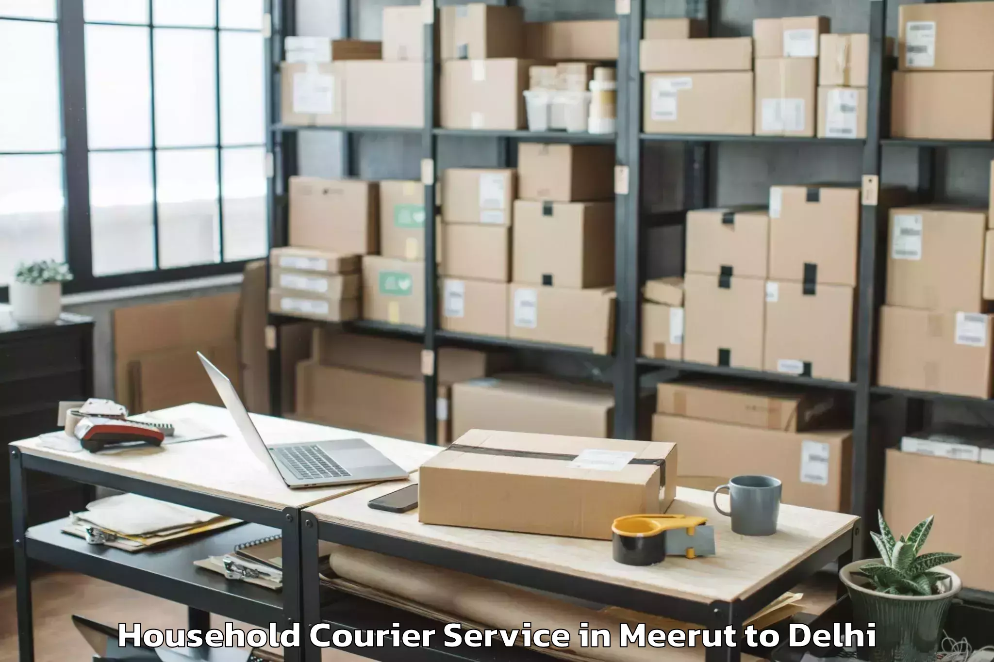 Easy Meerut to Westend Mall Delhi Household Courier Booking